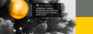 UDELHOFEN IMMOBILIEN GmbH wünscht Ihnen frohe Weihnachten und ein frohes neues Jahr 2023!